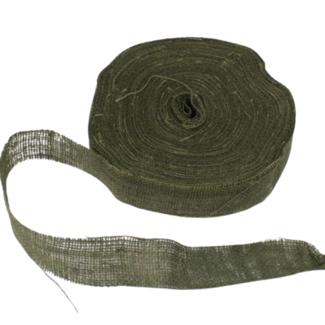WW2 150 ft Roll of Green Hessian burlap for camouflage net