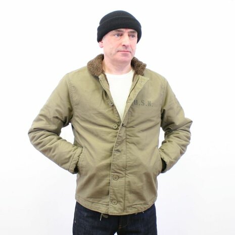 USN N1 Deck Jacket Navy Olive