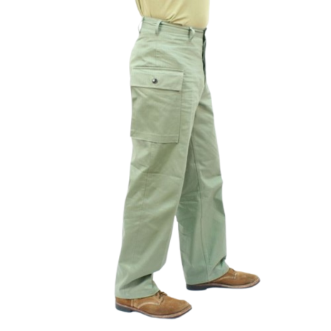 WW2 US Army HBT Trousers. Light Tone Green OD3