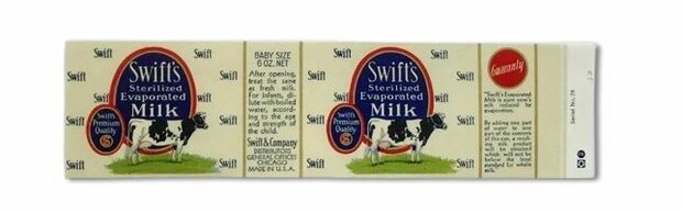 Can Label Evaporated SWIFT's Milk label 
