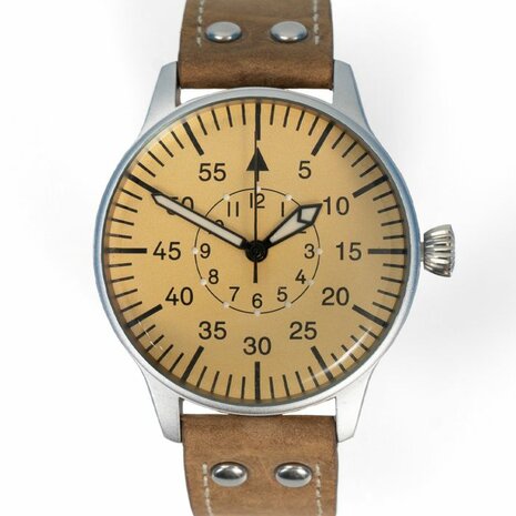 German Luftwaffe Aviator Service Watch - The Beobachtungsuhr - Brown