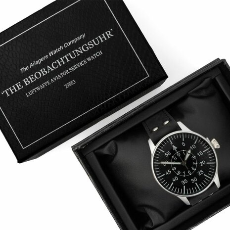 German Luftwaffe Aviator Service Watch - The Beobachtungsuhr - Black