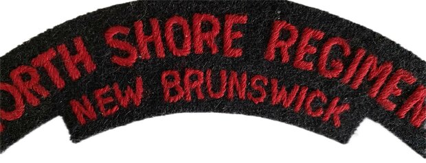 WWII North Shore New Brunswick Shoulder Titles Set detail