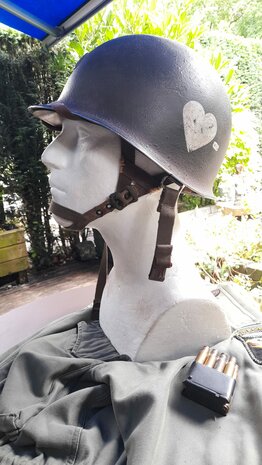 US M1C Paratrooper Helmet 1st Ltnd Officer – 502nd PIR, 1st Battalion – 101st Airborne Division
