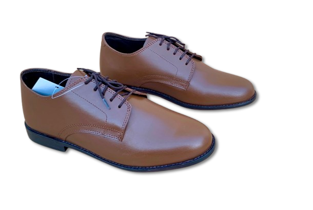 Reproductie van WO2 US Army Russet Brown Oxford Low Quarter Shoes met leren constructie en rubberen hak