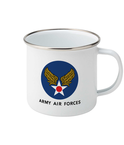 Army Air Forces enamel mug front view with USAAF 