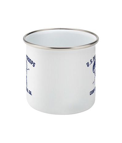 occoa enamel mug front view WWII US Army Camp Toccoa design