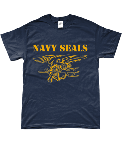 Navy SEALS T-shirt navy blue – military emblem (Gildan cotton)