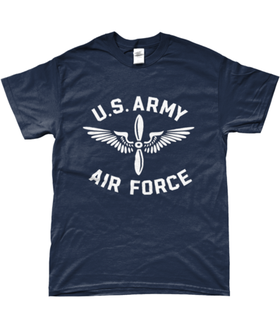 USAAF T-shirt Navy Blue – white winged propeller print