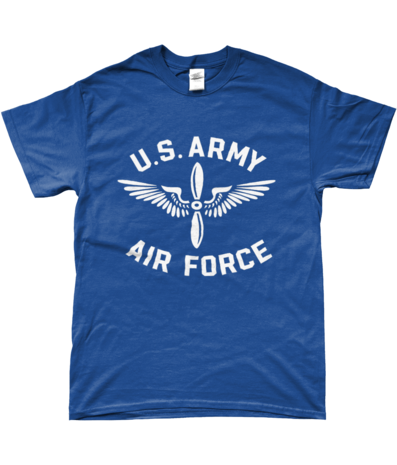 USAAF T-shirt Royal Blue – white winged propeller print