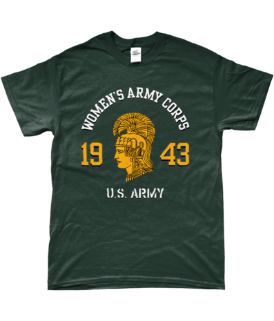 Women’s Army Corps 1943 T-shirt – Forest Green – WAC emblem