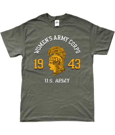 Women’s Army Corps 1943 T-shirt – Olive Drab – U.S. Army WAC emblem