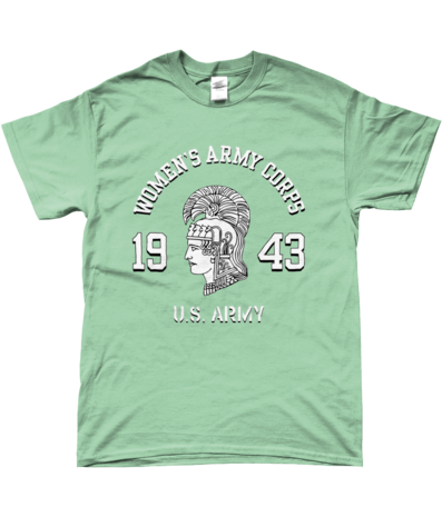 WAC 1943 T-shirt Mint Green – white Women’s Army Corps print