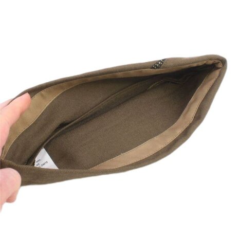 Inside view of WW2 US Women’s ETO Garrison Cap with officer piping