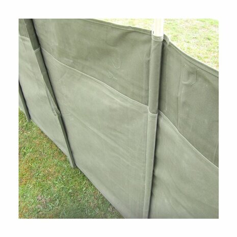 US Army WW2 Small Wall Tent side wall – close-up of canvas and poles