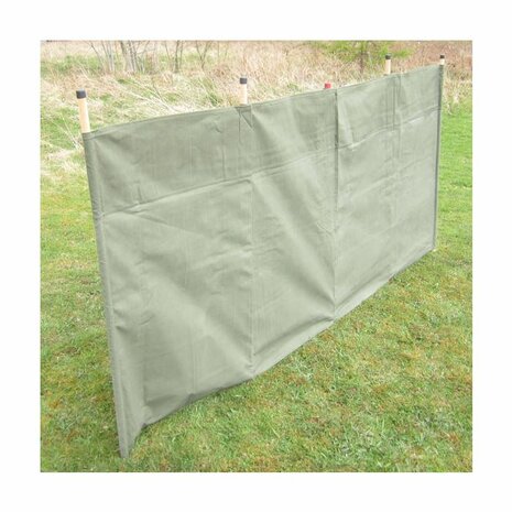 US Army WW2 Small Wall Tent side wall – close-up of canvas and poles