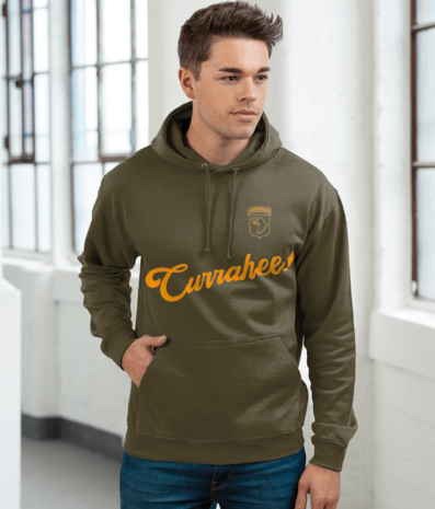 Currahee Hoodie &ndash; Camp Toccoa &ndash; 506th PIR &ndash; WW2 Tribute Front OD