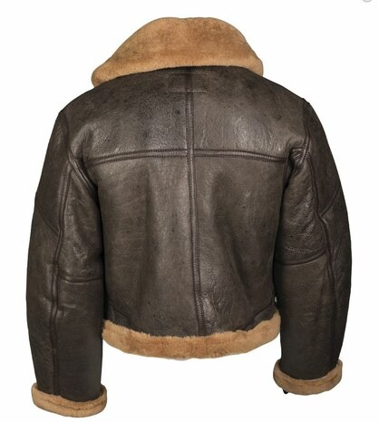 RAF Irvin Flying Jacket reproduction front view with shearling collar