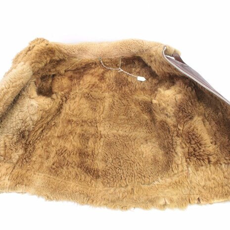 Original WWII RAF Irvin Flying Jacket rear view with shearling collar