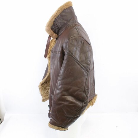 Original WWII RAF Irvin Flying Jacket rear view with shearling collar