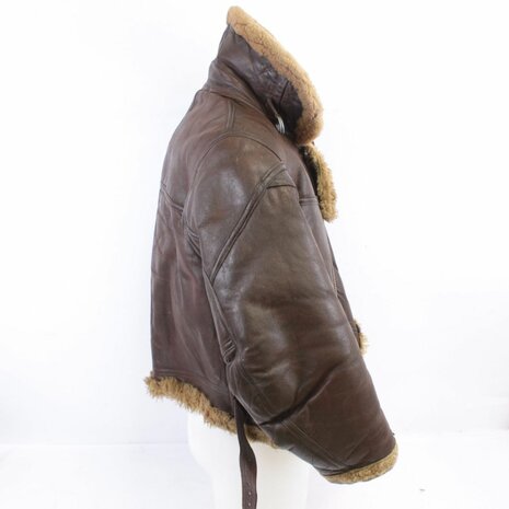 Original WWII RAF Irvin Flying Jacket rear view with shearling collar