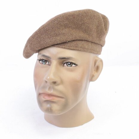 General Service Cap Small Crown side profile in brown wool