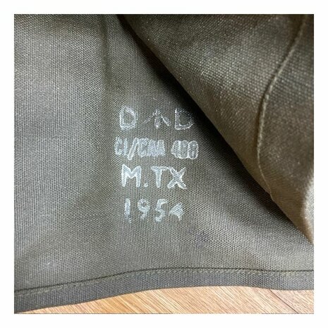 Original canvas Bren Gun Action Cover with strap closure