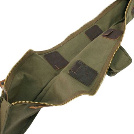 US M1 Thompson gun cover in green cotton canvas with stencil marking