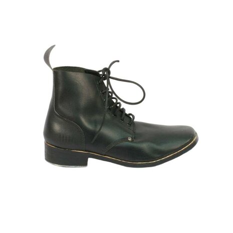 Victorian black ankle boots historical British army style