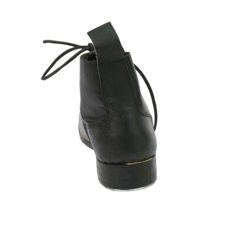 Victorian black ankle boots historical British army style