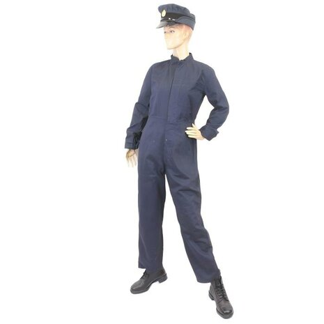 Original British ARP overall from the war years as a reference for civilian Second World War work clothing.