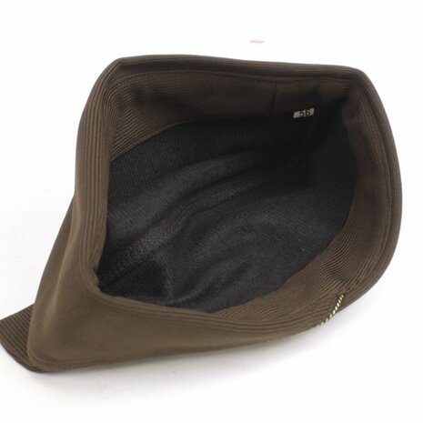 Interior view of WW2 American officers garrison cap in OD 51