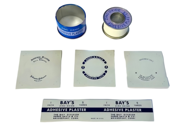 Bay's Adhesive Tape reproduction in cardboard box with metal spool