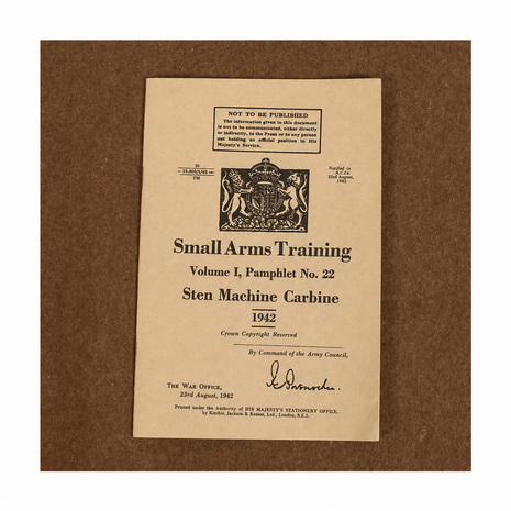 Sten Gun Manual, Small Arms Training Vol 1