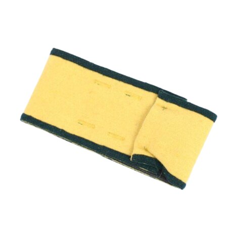 Women&rsquo;s Land Army WLA armband for 6 years&rsquo; service in yellow/cream with green crown, WLA lettering and service di