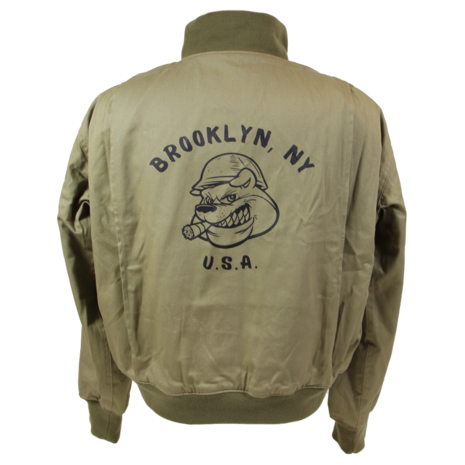 Tanker jacket with Montana U.S.A. back artwork and black panther illustration in WWII style