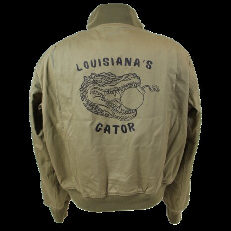 Tanker jacket with Montana U.S.A. back artwork and black panther illustration in WWII style