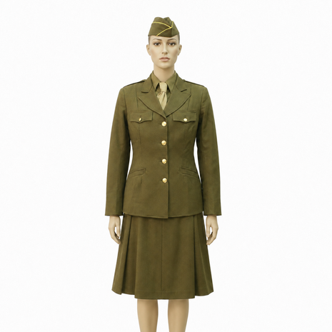 WW2 US Army WAC enlisted olive drab wollen damestuniek van Kay Canvas