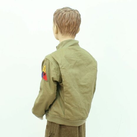 US Army WW2 Children's Tanker Jacket with 2nd Armored Division patch backside