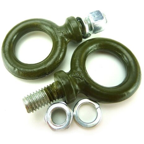 Reproduction safety strap mounting hardware for WWII Ford GPW Jeep