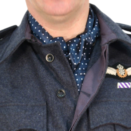 Officers scarf Blue Ascot Tie