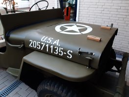 Bonnet stencils custom made for Willy Jeep. Bonnet stencils custom made for Willy Jeep.