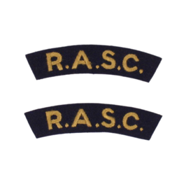 WW2 RASC Royal Army Service Corps Shoulder Titles
