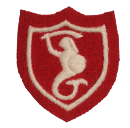 POLAND POLISH WW2 ARMY 2nd CORPS CLOTH FORMATION BADGE RED