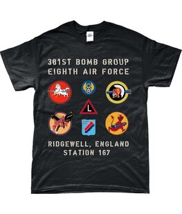 T-shirt Logo's Vliegveld Ridgewell, 381st Bomb Group