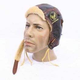 WW2 USAAF B6 Leather Flying Helmet