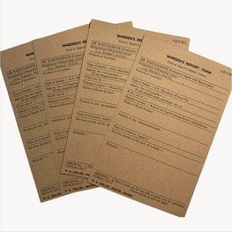 Warden's Report Forms for WW2 British ARP Warden's Report Forms for WW2 British ARP