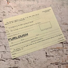 WW2 British furlough pass