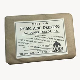 WW2 British Picric Acid Bandage Dressing WW2 British Picric Acid Bandage Dressing