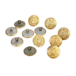Pack of 12 US Army Brass Tunic Buttons Original Pack of 12 US Army Brass Tunic Buttons Original